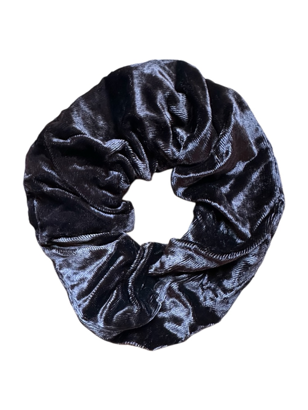 Plush Velvet Scrunchie - Dark Brown